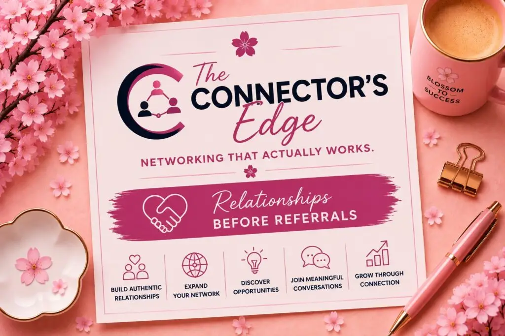 The connector's edge networking platform designed to help professionals build authentic business relationships and referral partnerships.