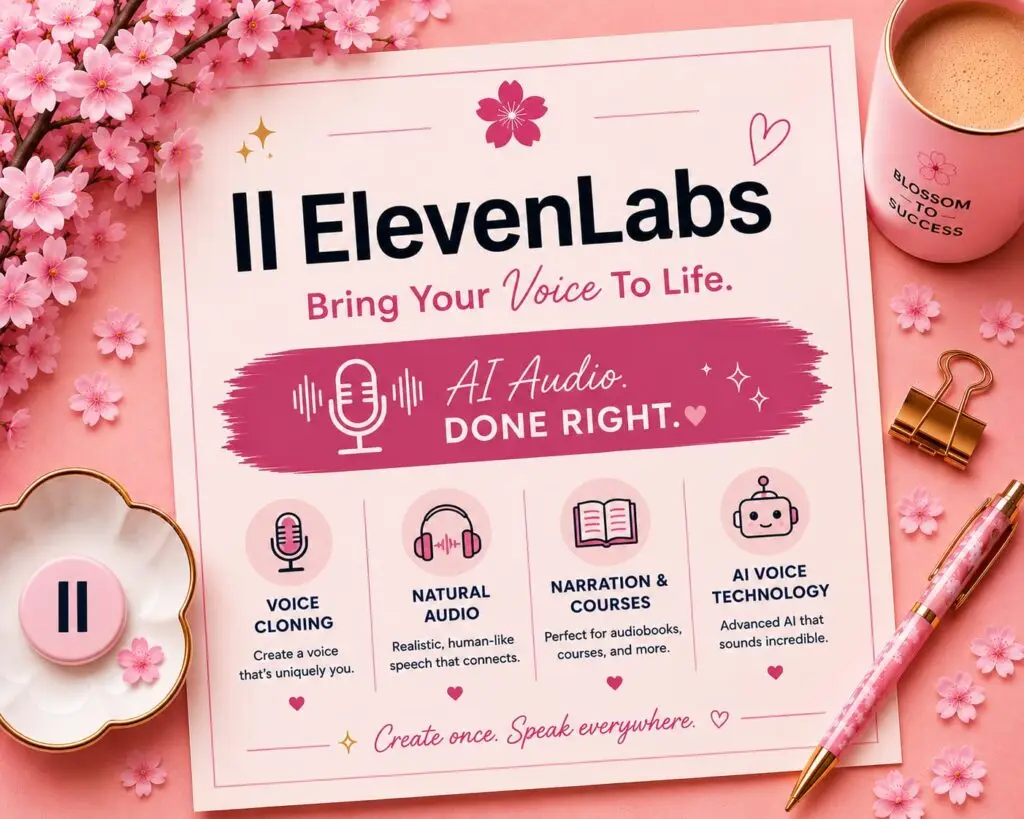 Elevenlabs ai voice generation platform for voice cloning, narration, podcasts, videos, and content creation.