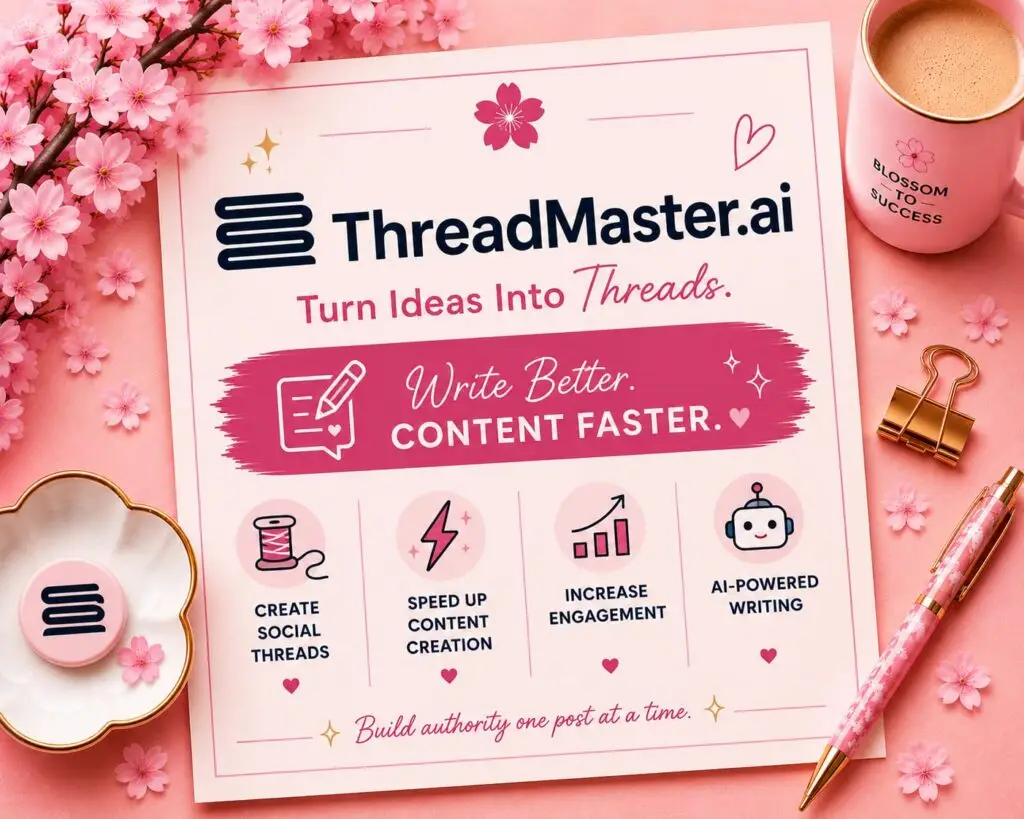 Threadmaster. Ai ai content creation platform for social media threads, posts, audience engagement, and thought leadership content.